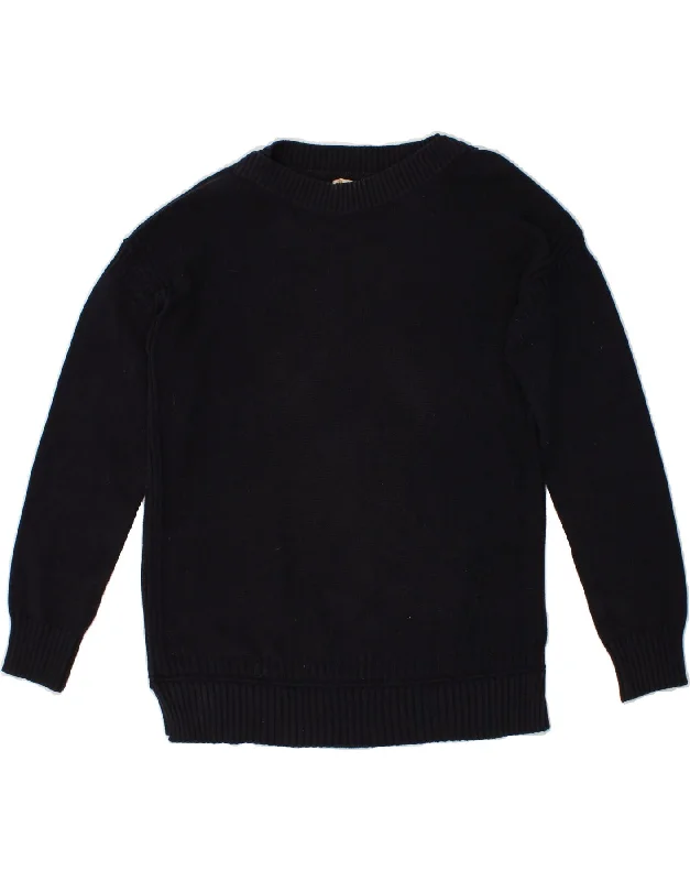 Overstock BARBOUR Womens Boat Neck Jumper Sweater UK 12 Medium  Black Cotton
