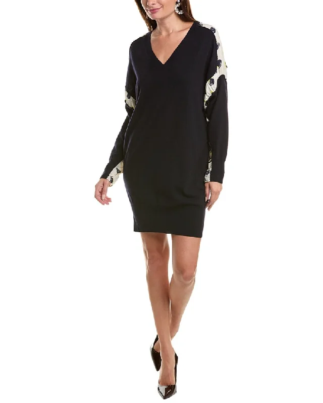 Exclusive Savings Stella McCartney Mix Silk-Trim Wool Sweaterdress