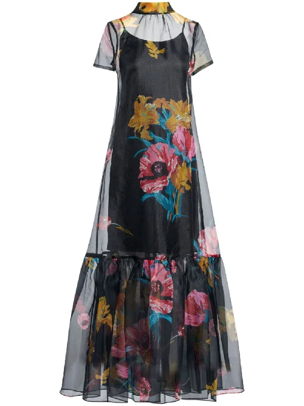 Price Slash Staud Women's Calluna Floor Length Gown, First Bloom Night