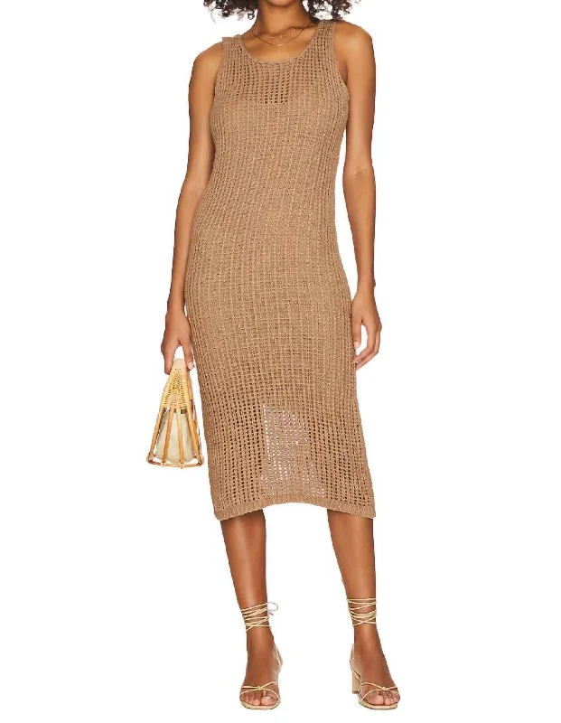 Big Savings Polly Dress In Falafel Knit