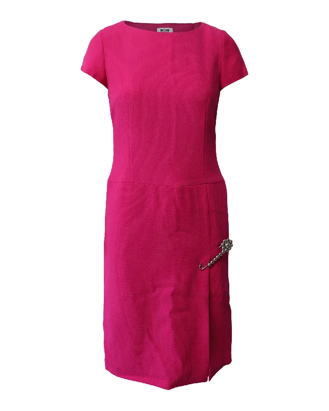 Price Reduction Moschino Cheap and Chic Sheath Dress in Hot Pink Wool