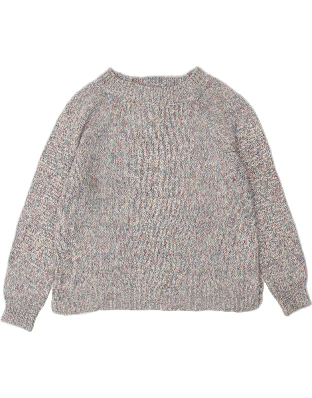 Don't Wait CHAPS Womens Boat Neck Jumper Sweater UK 16 Large Grey Flecked Cotton