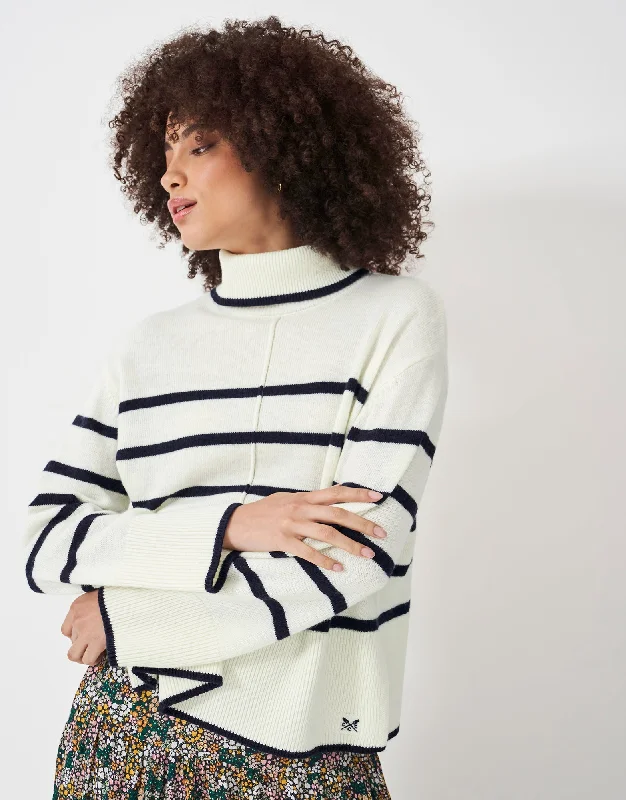 Price Reduction Wide Sleeve Roll Neck Jumper