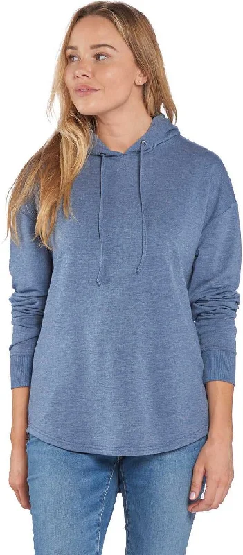 Savings Galore Boxercraft BW5301 Women's Dream Fleece Hooded Pullover - Indigo Heather