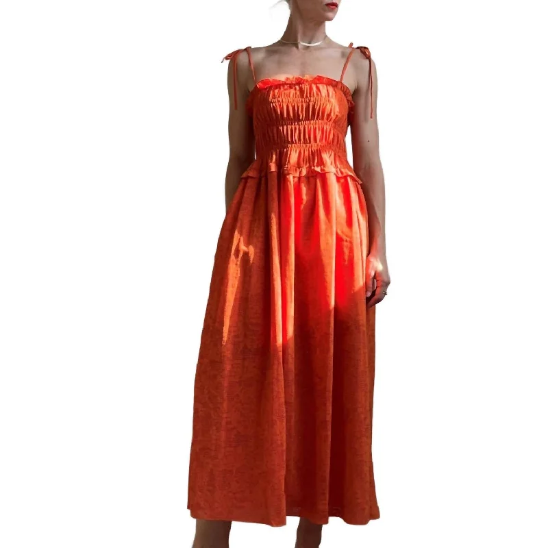 Special Price Paula Dress In Bright Orange