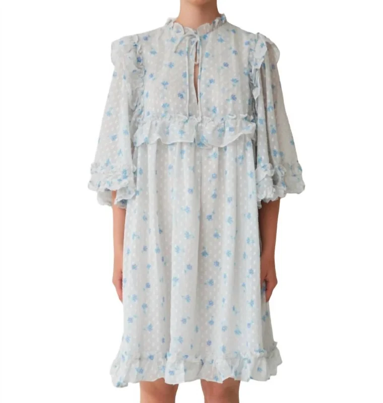 New Markdowns Barbara Jojo Dress In Soft Blue