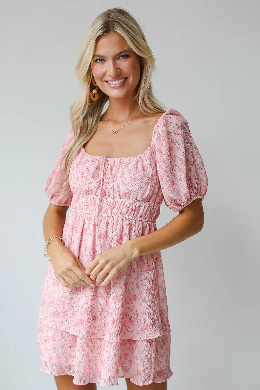 Price Cut FINAL SALE - Curated Style Blush Floral Mini Dress