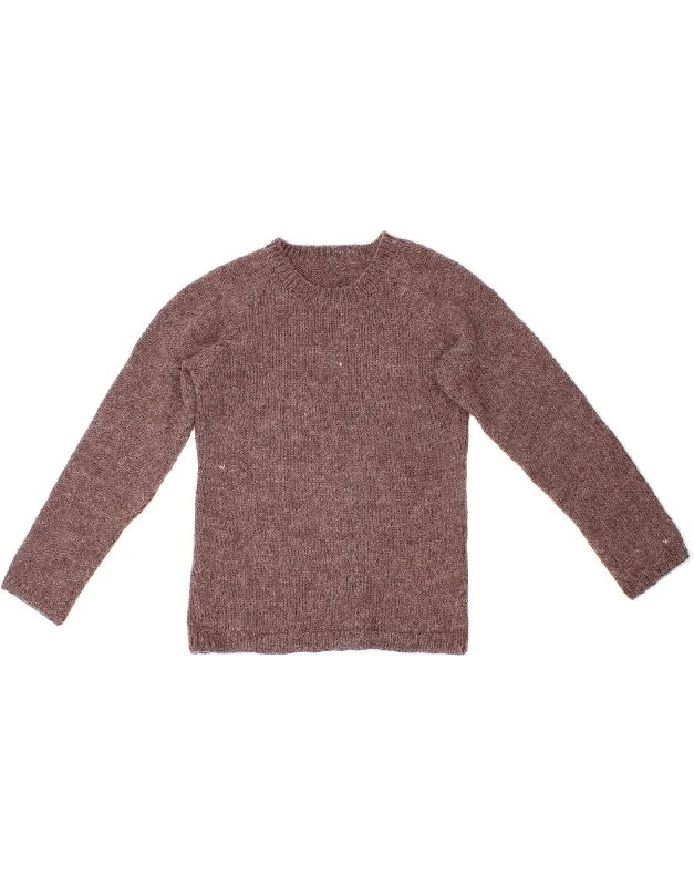 Limited Stock VINTAGE Womens Crew Neck Jumper Sweater UK 8 Small Brown