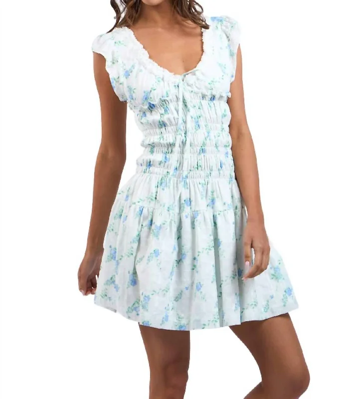Final Markdown Garden Dress In Blue