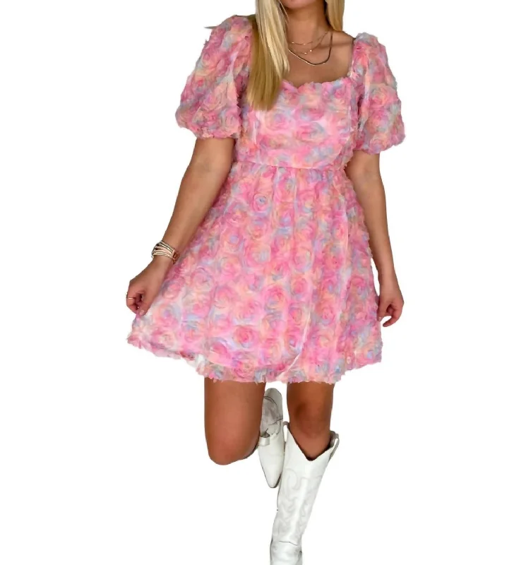 Must-Have Deals August Floral Mini Dress In Pink
