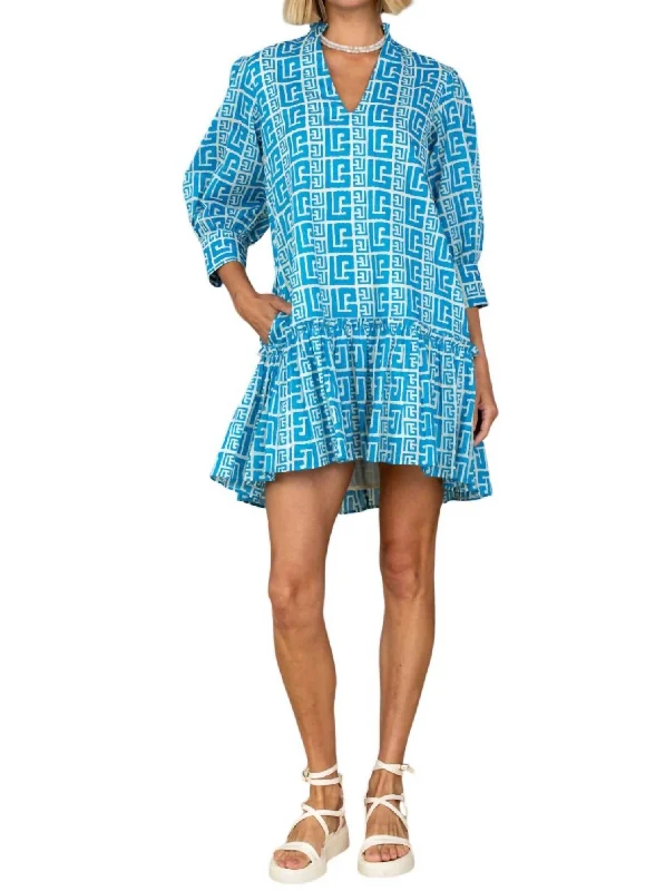 Price Cut Chloe Dress In Greek Key