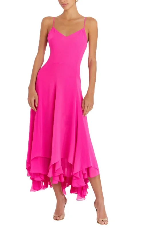 Take Advantage Clemenza Dress In Hot Pink