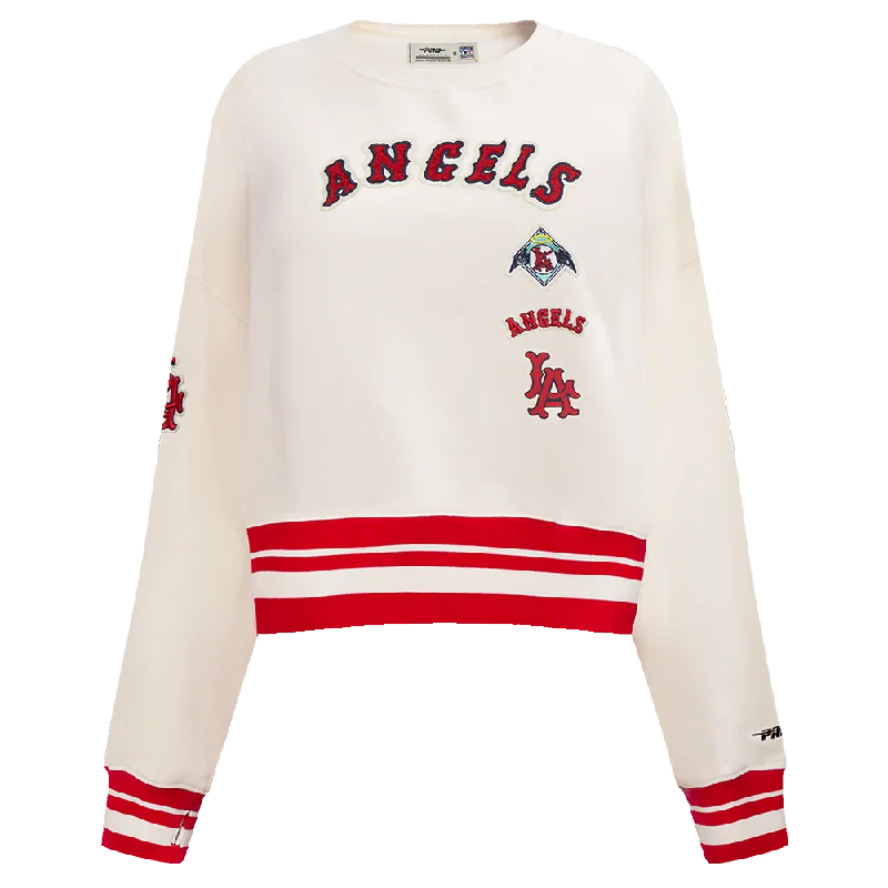 Online Only SUDADERA DE CUELLO REDONDO MLB LOS ANGELES ANGELS RETRO CLASSICS PARA MUJER