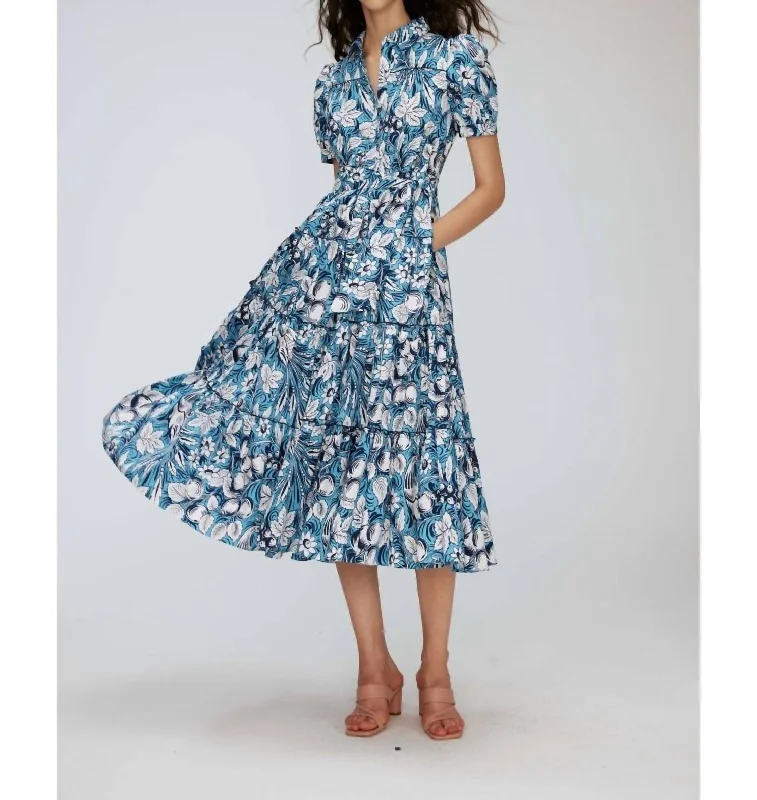 Major Savings Queena Dress In Birds Of Paradise Ivory