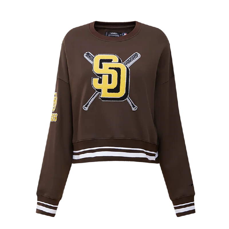 Overstock SUDADERA DE CUELLO REDONDO MLB SAN DIEGO PADRES MASH UP PARA MUJER